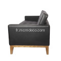 Florence Knoll Cuir 3 Sofa Siège Réplique